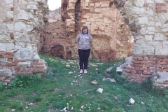 Uczestnik ŚDS w tle Ruiny Zamku w Bychawie