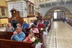 Uczestnicy ŚDS modlą się w Sanktuarium Matki Bożej w Janowie Lubelskim.