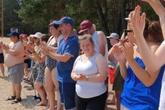 Uczestnicy ŚDS na plaży