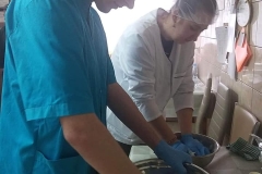 Uczestnicy ŚDS podczas warsztatów cukierniczych uczą się robić drożdżówki